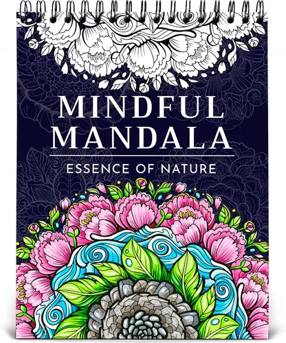 Miniatura 10 de Libro de colorear mandala RYVE para adultos - 50 mandalas únicas para relajación y alivio del estrés - Libro de colorear para adultos en espiral