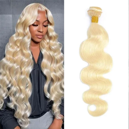 Miniatura 25 de Extensiones de cabello humano ondulado rubio 613 de 12 pulgadas, 100% sin procesar, grado 14A, cabello humano virgen brasileño sin procesar, 1