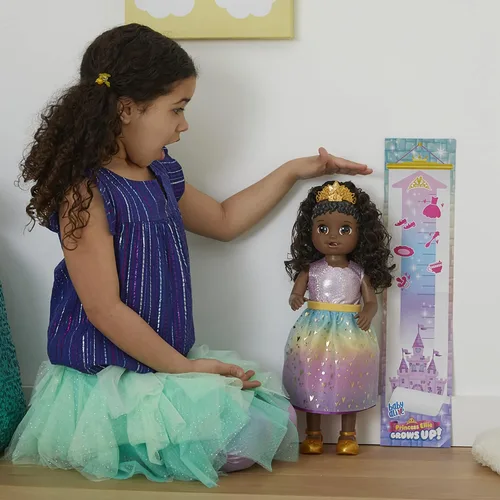 Miniatura 6 de Baby Alive Princesa Ellie Grows Up! Muñeca de pelo negro para niñas y niños de 3 años en adelante, 18 pulgadas