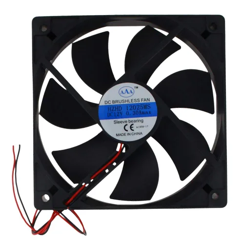 Miniatura 2 de Othmro Radiadores de refrigeración sin escobillas ventilador negro 12V 3.6W 0.3A 4.724 in X 4.724 in X 0.984 in 12025MS 1PCS