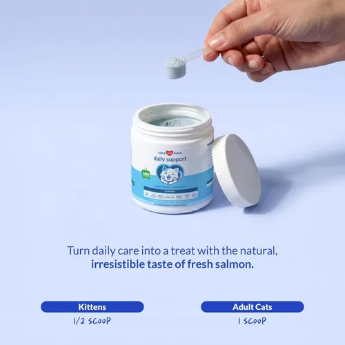 Miniatura 6 de Multivitamínico para gatos en polvo de 4 oz - Soporte inmunológico, para ojos, piel y corazón With L-Lysine, Taurine, Spirulina & Fish Oil.