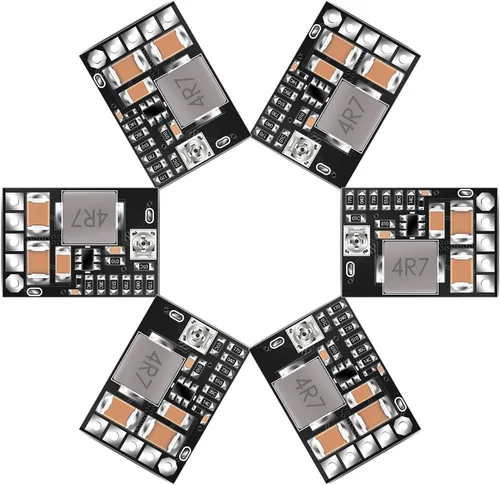 DROK Convertidor DC Buck, 6 piezas mini regulador de voltaje DC 4.5-20V 12V 9V reductor reductor 3A 10W salida de voltios ajustable fija reductor