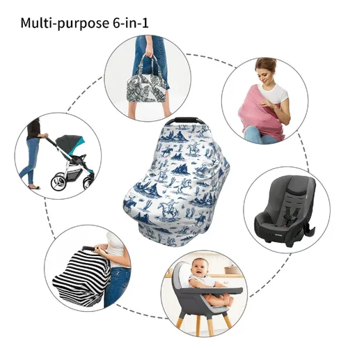 Miniatura 5 de Western Cowboy Cactus - Funda de asiento de coche para bebé, fundas de asiento de coche para niñas y niños, elástica, suave, transpirable