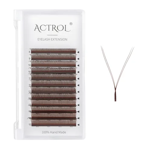 Miniatura 13 de Extensiones de pestañas 4D W, color negro, 0.003 in, rizo D, 0.315 in, volumen individual, YY, extensiones de pestañas en forma de W, fáciles