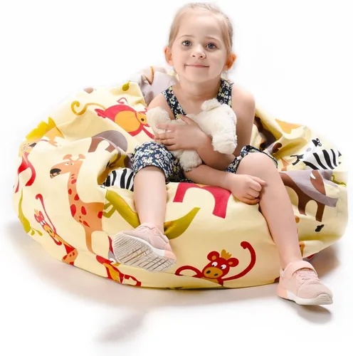 Miniatura 8 de YuppieLife Funda para puf de almacenamiento de animales para niños