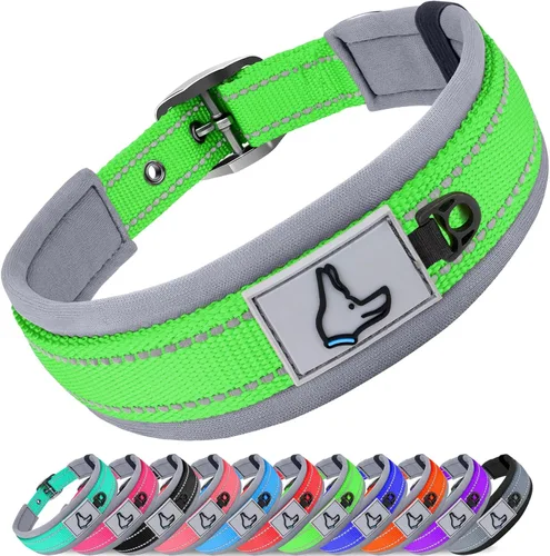 Miniatura 11 de Joytale Collar reflectante para perros extragrandes, de neopreno acolchado y ajustable, collares para mascotas de alta resistencia reflectantes