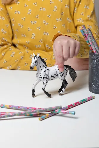 Miniatura 2 de Papo - Figura de caballo Appaloosa negra realista para niños - A partir de 3 años - Colección de caballos y ponis - Juego educativo para montar a