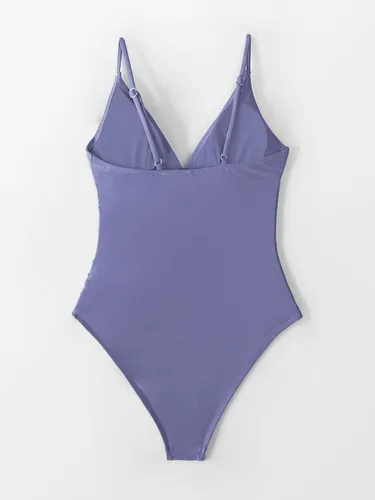 Miniatura 5 de CUPSHE - Traje de baño de una pieza para mujer, con control de abdomen y cuello en V