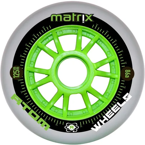Miniatura 3 de Atom Pro Fitness 3x125 - Paquete de patines en línea para exteriores (talla 13 EE. UU., ruedas verdes, Striker 11.8/0.118x4.921 in)
