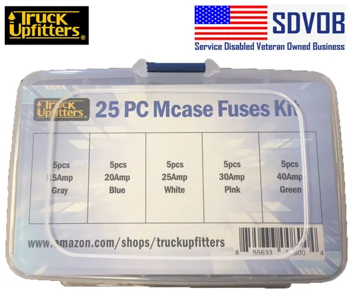 Miniatura 2 de Truck Upfitters Kit de fusibles de cartucho en forma de caja mini compatible con MCASE automotriz de 34 piezas para automóviles, camiones y SUV
