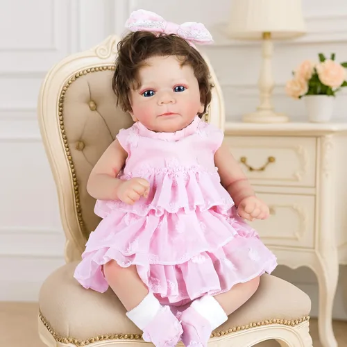 Miniatura 11 de Muñecas de bebé de la vida real - Muñecas de bebé Reborn de 19 pulgadas para niñas de 3 años en más, muñeca de bebé realista de vinilo con cuerpo