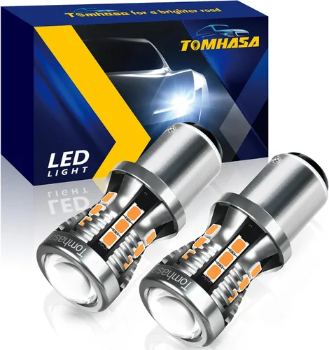 Miniatura 18 de Bombillas LED 3157 rojas para luces de freno, 24 conjuntos de chipsets SMD 300% más brillantes 3056 3156 3057 4157. Bombillas LED de repuesto