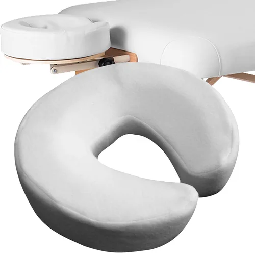 NRG Mesa de masaje de espuma viscoelástica con funda de forro polar ultrasuave, almohadilla de almohada para reposacabezas que elimina los puntos de