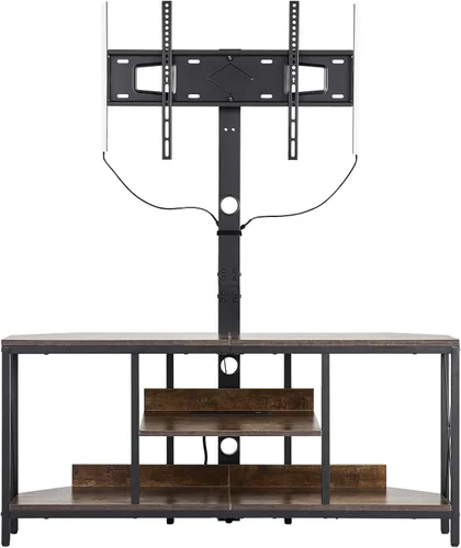 Miniatura 9 de VEVOR Soporte de TV de 45 pulgadas con soporte para televisores de hasta 75 pulgadas, centro de entretenimiento con toma de corriente y luces LED