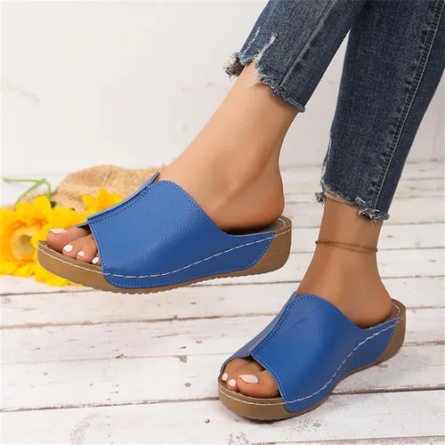 Miniatura 2 de Orthopedic Sandals For Women Dressy Platform Flip Flops Comfortable Walking Orthotic Slippers with Arch Support 2026 Blue