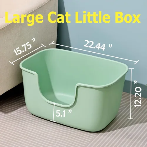 Miniatura 6 de SpaceTime Caja de arena extra grande con lados altos, bandeja de arena XL de entrada baja para múltiples gatos para gatitos, cajas de arena jumbo