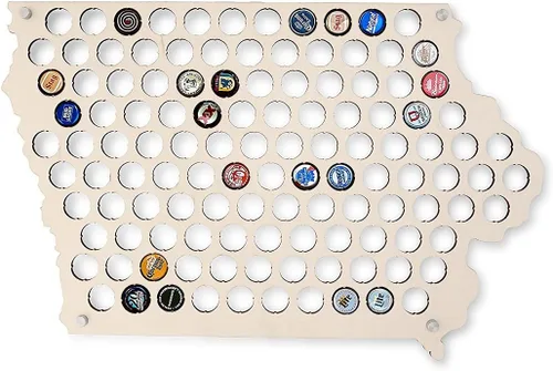 Miniatura 15 de Torched Mapa de tapa de cerveza de Virginia Occidental, soporte de tapa de cerveza de los Estados Unidos, decoración de pared, regalo para amantes