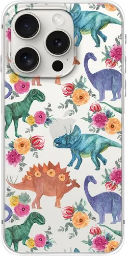 Miniatura 34 de Blingy's Funda para iPhone 15 Pro, lindo estilo de gato con patrón de flor de cerezo divertido diseño de animales de dibujos animados, funda Gato