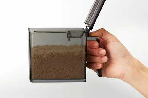 Miniatura 3 de YAMAZAKI Contenedor de especias para el hogar Plástico Grande Almacenamiento de alimentos, negro