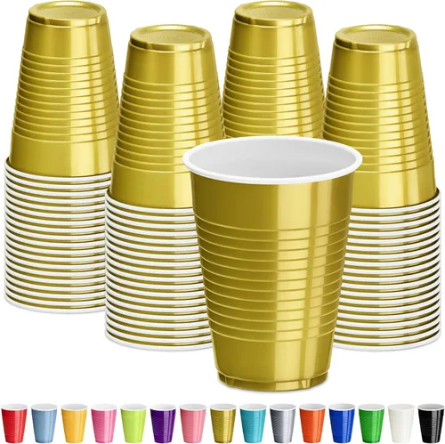 Miniatura 10 de DecorRack - Vasos desechables y reutilizables de 12 onzas para fiestas de cumpleaños, despedidas de soltera, campamentos, eventos en interiores y al