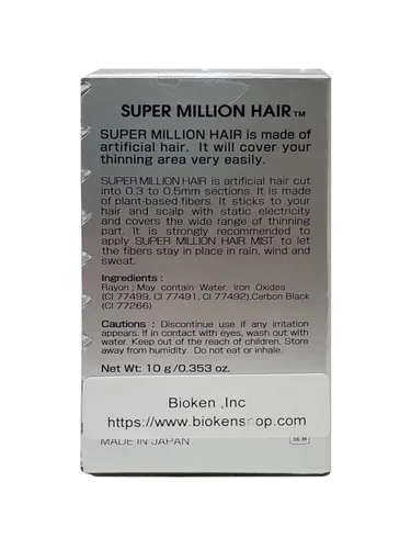 Miniatura 2 de Super Million Hair Fibras de construcción – 0.35 onzas de espesante de cabello para adelgazar el cabello, polvo natural para el cabello, agua