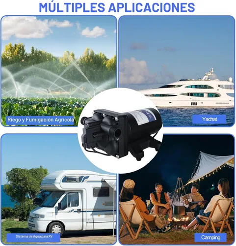 Miniatura 6 de Tdrsuper - Bomba de refuerzo de presión de agua, bomba de diafragma de agua de 110V AC, 5.5 GPM 75 PSI con enchufe de alimentación, bomba de agua