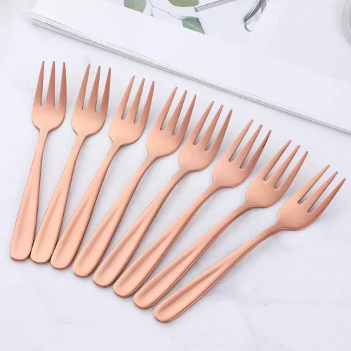 Miniatura 26 de Baikai - Juego de 12 tenedores para aperitivos, de acero inoxidable 18/10, con acabado de acero inoxidable, para cóctel, mini ensalada y fruta, 5.5
