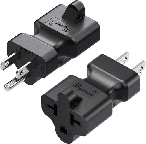 Miniatura 10 de [4 en 1] Enchufe de CA doméstico de 15 amperios a adaptador de hoja T de 20 amperios, 5-15P a 5-15R/5-20R /6-15R / 6-20R, adaptador de corriente