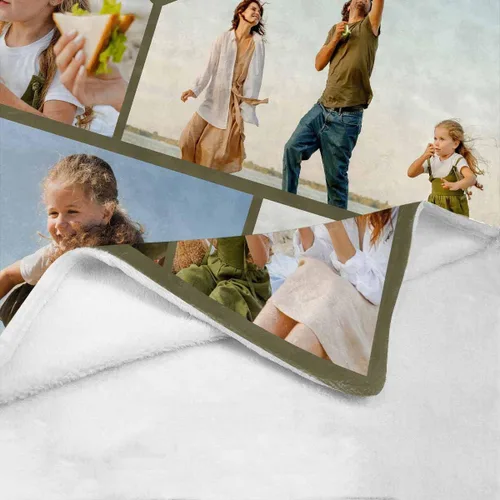 Miniatura 3 de Mantas personalizadas con fotos, manta para el día del padre: fabricada en Estados Unidos, mantas personalizadas con imágenes, manta personalizada