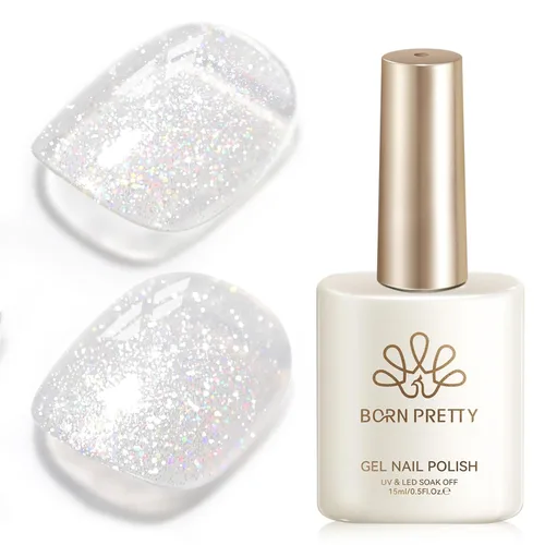 Miniatura 32 de Born Pretty Jelly Baby Pink - Esmalte de uñas de gel rosa claro, suave, transparente, neutro, translúcido, color natural, esmalte de gel UV