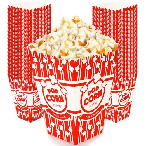 Poppy's Cajas pequeñas para palomitas de maíz, paquete de 20 cubos de 30 onzas de grado de concesión, accesorios para máquinas de palomitas de maíz