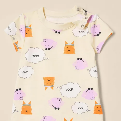 Miniatura 5 de Tienda Essentials Conjunto de mameluco unisex de manga corta y sin mangas para bebés, paquete de 2