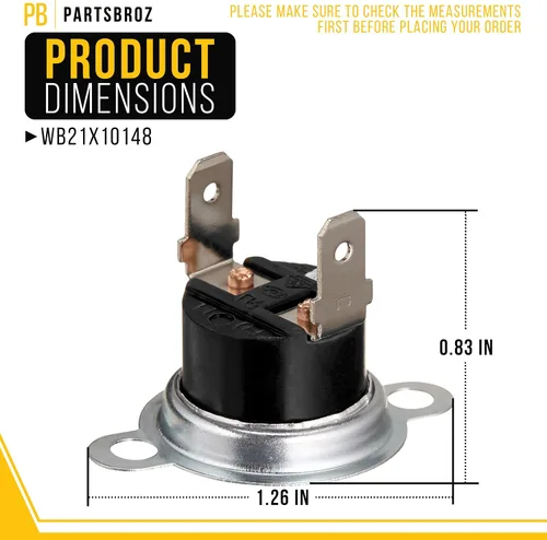 Miniatura 2 de GE WB21X10148 Termostato AP4344046 WB20X10020 WB27X10788 Durable PVM9179SF2SS JNM3151RF1SS JNM1541DM1CC PVM1790DR1WW JVM1790BK0BK0 1 JVM 1540SM2SS