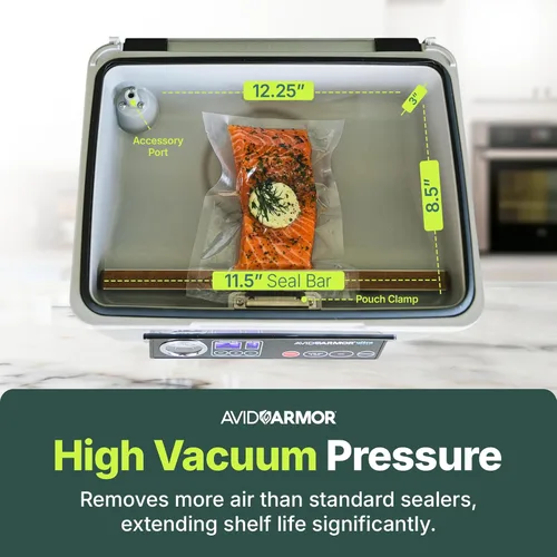 Miniatura 5 de Avid Armor - Máquina selladora al vacío de cámara USV20 Ultra Series para alimentos húmedos, máquina de envasado al vacío de carne, compacta