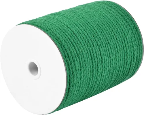 Miniatura 24 de CAQUBO Cuerda de Macramé de Algodón Trenzado de 4 mm, 157 Metros, Color Blanco, Hilo de Macramé para Manualidades, Cuerda de Macramé Suave, Cordón