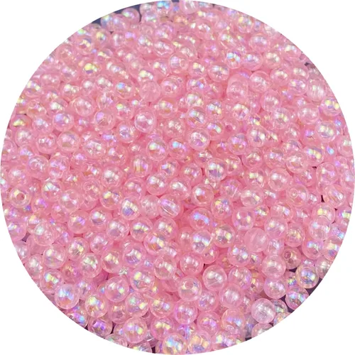 Miniatura 15 de 1000 piezas de cuentas redondas de acrílico de 6 mm, colores AB, cuentas espaciadoras redondas para aretes, pulseras, collares, llaveros, joyería