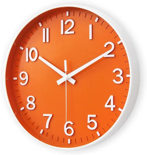 Miniatura 7 de HZDHCLH Relojes de Pared a Batería, 12 pulgadas Silencioso Sin Tictac Reloj de Pared Moderno para Sala de Estar Dormitorio Cocina Oficina Aula