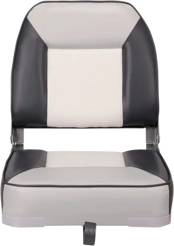 Miniatura 2 de XGEAR Asiento de barco de lujo con respaldo bajo/alto, asiento plegable para barco de pesca C-Bajo Espalda-Blanco/Carbón