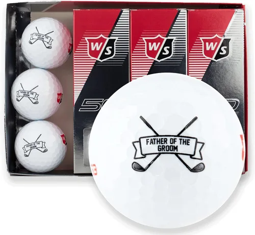 Miniatura 14 de Pelotas de golf personalizadas, 1 docena, Wilson, diseños personalizados para padrinos de boda, padrino, ushers, oficiales Groomsman