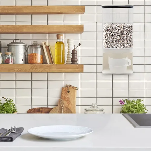 Miniatura 6 de Dispensador de detergente para lavandería, dispensador de detergente para ropa de pared con soporte para tazas de espiga, adecuado para cuentas