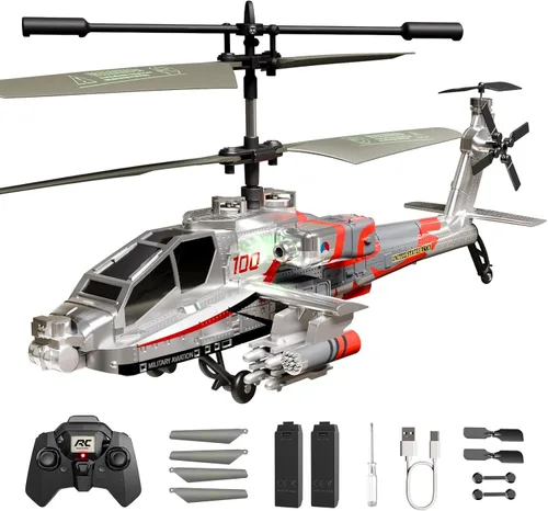 Miniatura 9 de XIKOTEC Helicóptero RC, Juguete de Helicóptero a Control Remoto para Niños, Principiantes y Adultos con Retención de Altitud, Giroscopio y Luz LED