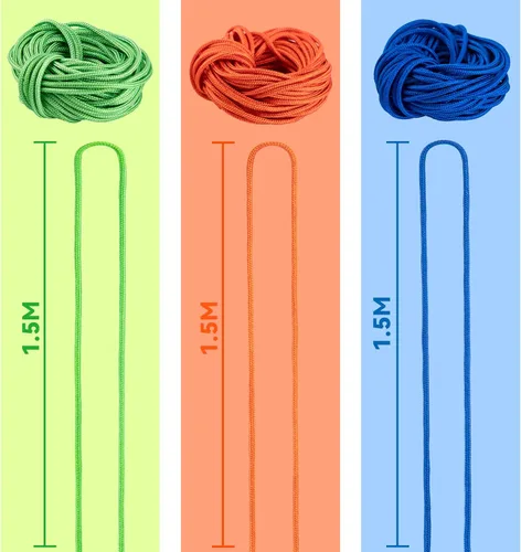 Miniatura 4 de MAGICYOYO Paquete de 12 cuerdas Diabolo, cuerda de Diábolo Pro de 60 pulgadas para yoyos chinos, azul, verde, naranja