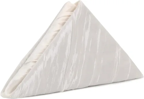 Miniatura 6 de Your Chair Covers - Paquete de 10 servilletas de tela de tafetán arrugadas de color champán de 20 pulgadas, servilletas de lino de gran