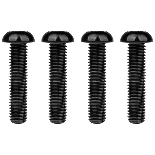 Miniatura 29 de Tornillos de cabeza de botón de titanio M8 15 20 25 30 1.378 in, paquete de 4 (M8x15mm, negro)