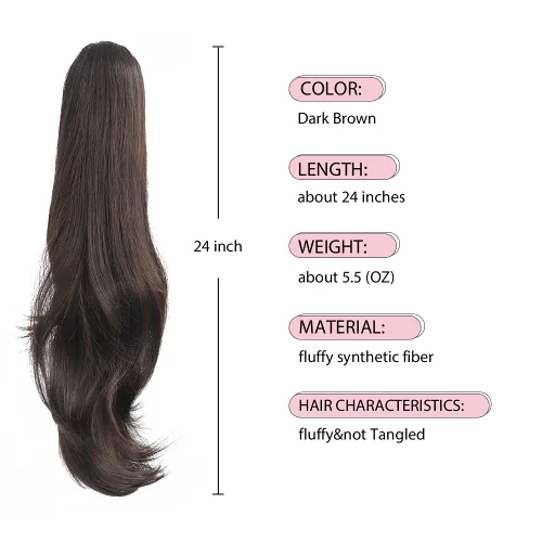 Miniatura 48 de Extensiones de cola de caballo de cabello rubio, extensiones de cola de caballo para mujer, pinza de extensiones de cabello rizado de 12 pulgadas