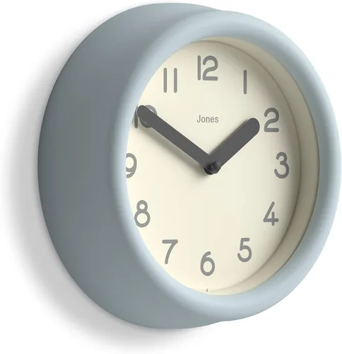 Miniatura 11 de JONES CLOCKS® Reloj de pared Fuze Reloj redondo pequeño Beige Diseño moderno juguetón con presencia escultórica suave Ideal para cocinas