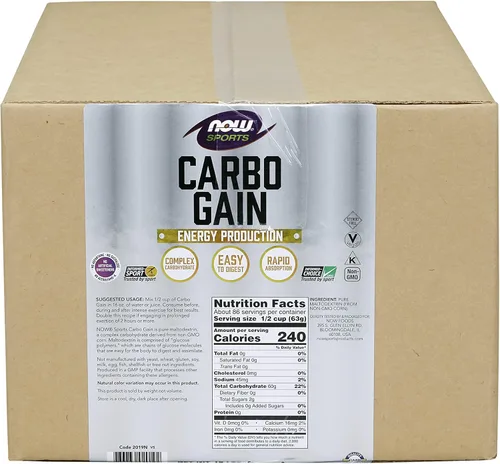 Miniatura 3 de Now Foods, Carbo Gain 100 % Complejo carbohidratos., 733739020192, 1, 1