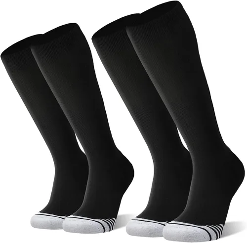 Miniatura 8 de FITRELL Paquete de 2/3 calcetines de béisbol y sóftbol para niños, jóvenes, hombres y mujeres, calcetines altos hasta la rodilla (varios colores)