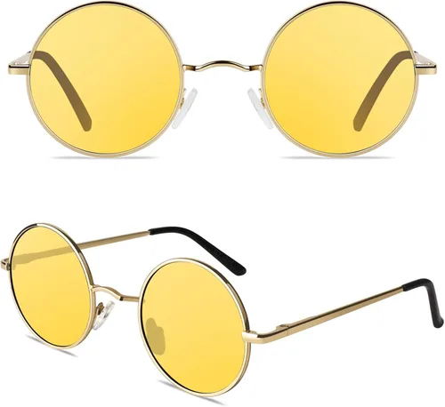 Miniatura 88 de CGID Gafas de sol unisex polarizadas redondas E01 Lennon