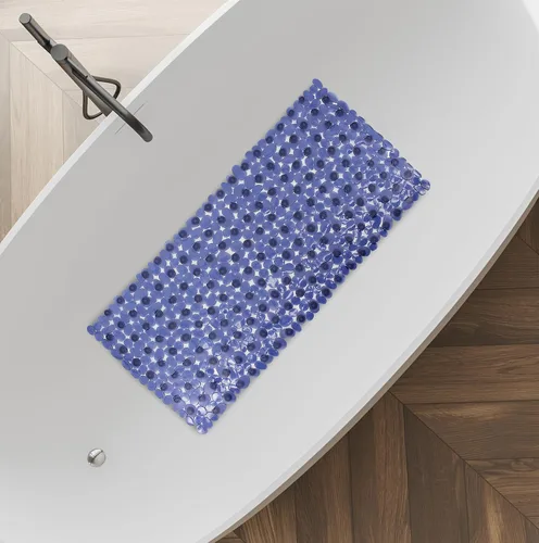 Splash Home Rocks - Tapete para bañera antideslizante, extra largo con 167 ventosas, tapete de baño para bañera, 36 pulgadas de largo x 17 pulgadas